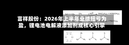 富祥股份：2026年上半年业绩扭亏为盈，锂电池电解液添加剂成核心引擎-第1张图片