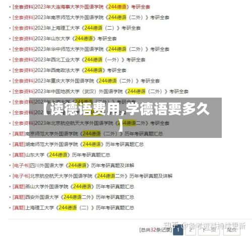 【读德语费用,学德语要多久】-第1张图片