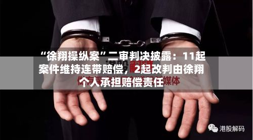 “徐翔操纵案	”二审判决披露：11起案件维持连带赔偿，2起改判由徐翔个人承担赔偿责任-第1张图片