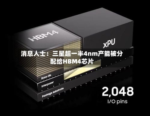 消息人士：三星超一半4nm产能被分配给HBM4芯片-第1张图片