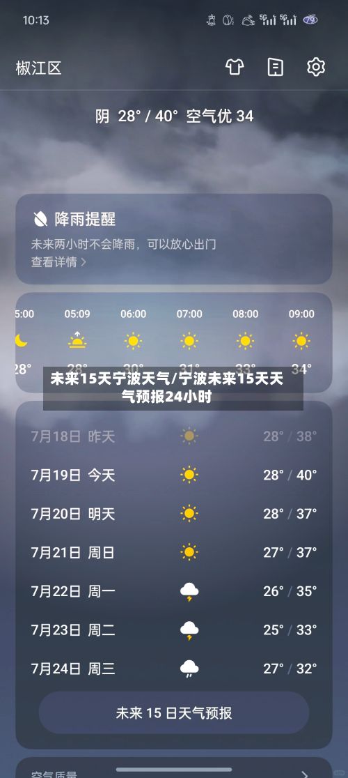 未来15天宁波天气/宁波未来15天天气预报24小时-第1张图片