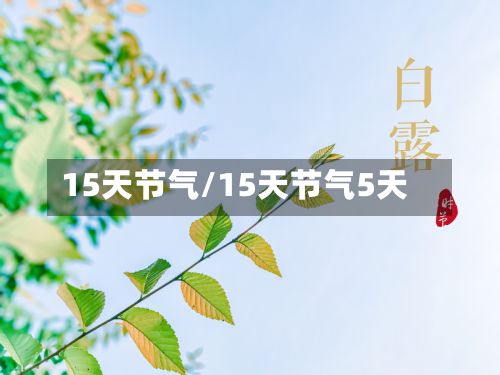 15天节气/15天节气5天-第1张图片
