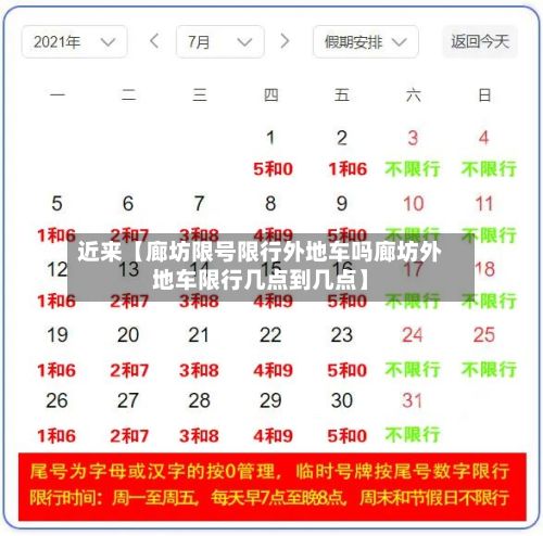 近来【廊坊限号限行外地车吗廊坊外地车限行几点到几点】-第1张图片