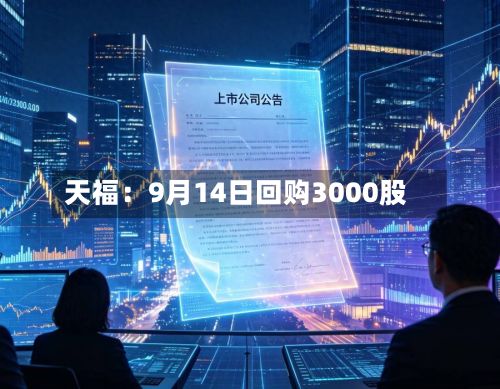 天福：9月14日回购3000股-第1张图片