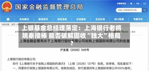 上银基金总经理落定：上海银行老将姚秦接棒 能否破解固收“独大”格局？-第1张图片