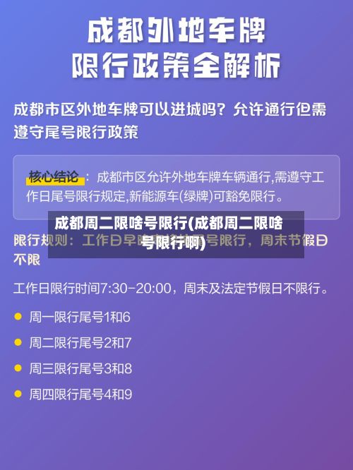 成都周二限啥号限行(成都周二限啥号限行啊)-第1张图片