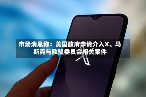 市场消息称：美国政府申请介入X、马斯克与欧盟委员会相关案件-第1张图片